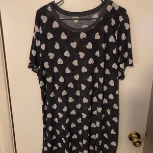 TORRID Classic Fit Burnout Tee Hearts